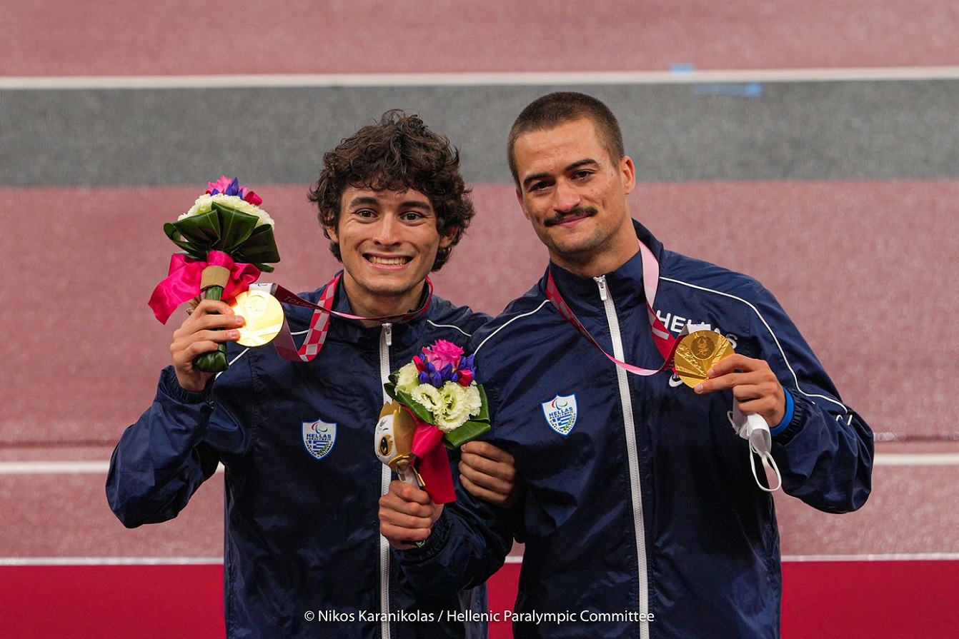 World Record 10:82 at Men's 100m - T11 by GHAVELAS Athanasios Guides: GKARAGKANIS Sotirios